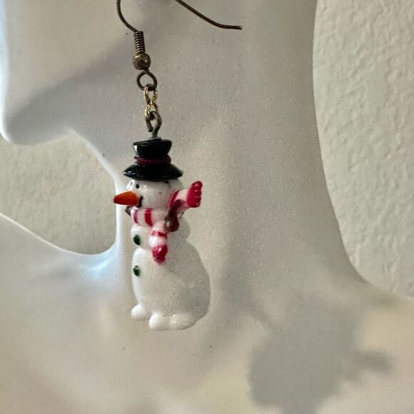 Snowman earrings - Picture 6 of 8